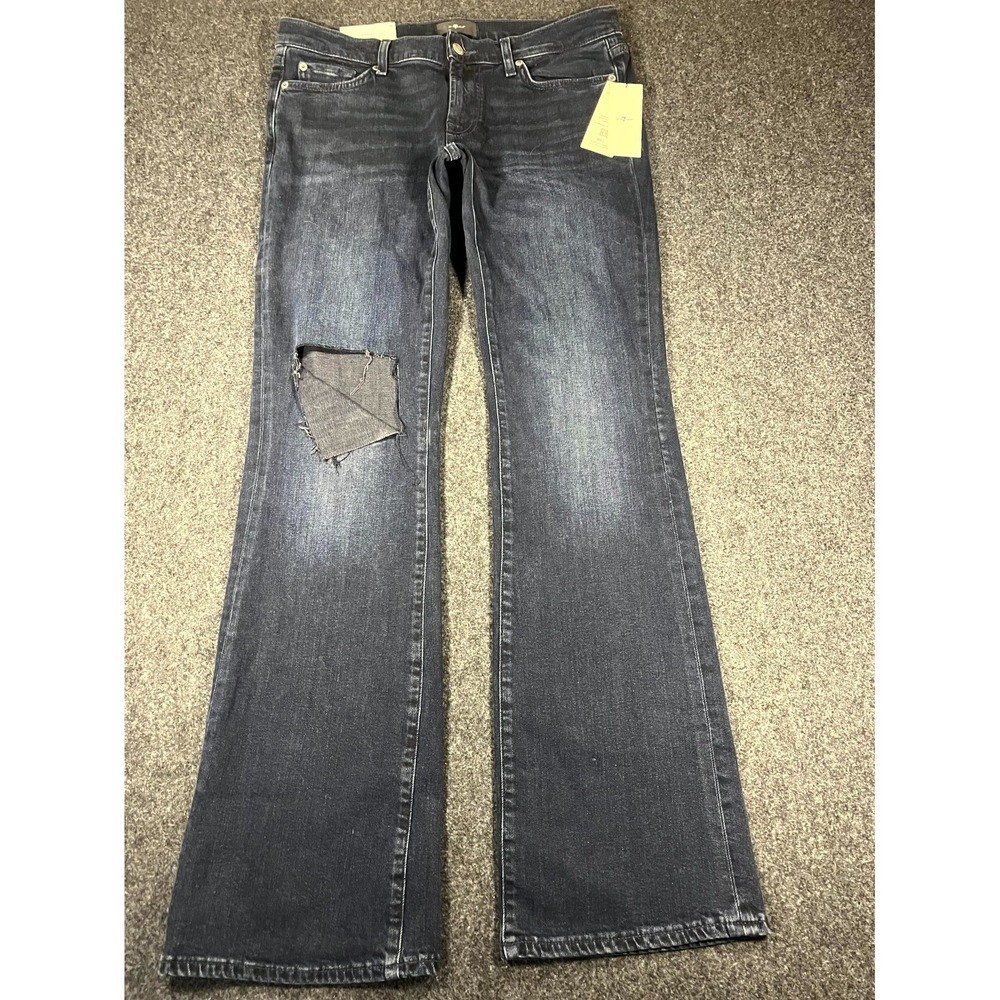 7 For All Mankind Original Bootcut Jeans Womens 30 Blue Dark Wash Denim Low Rise